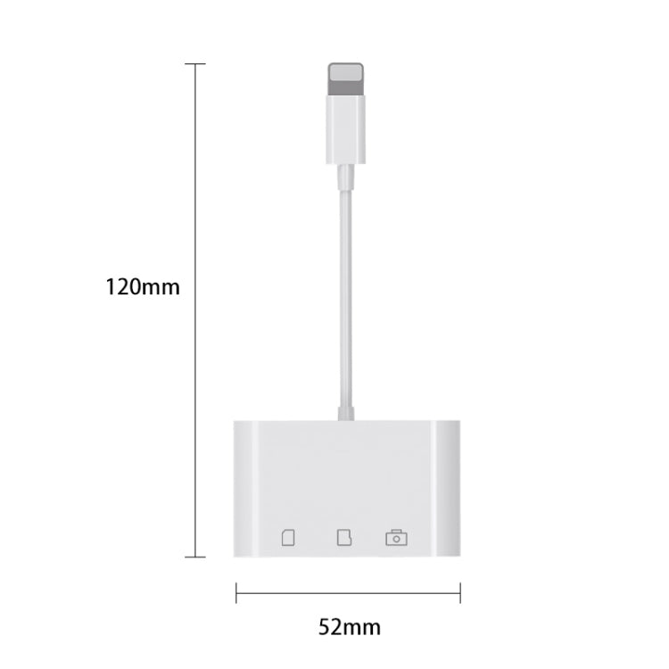 D-168 3 In 1 8 Pin OTG High-speed Card Reader, D-168