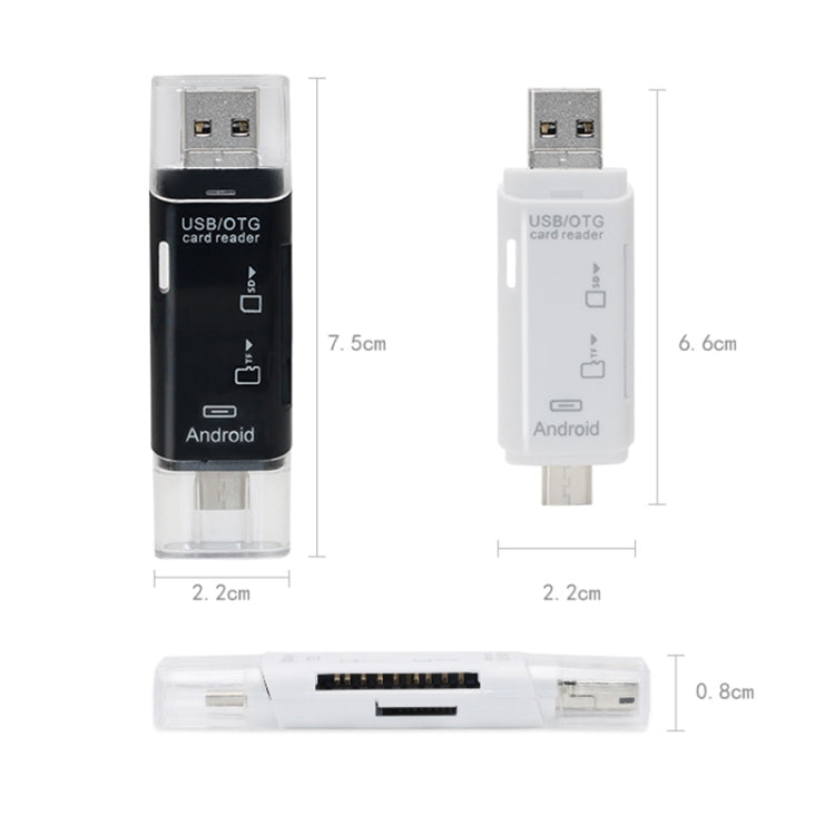 D-178 5 In 1 Type-C / USB-C Multi-function Card Reader, D-178(Black), D-178(White)