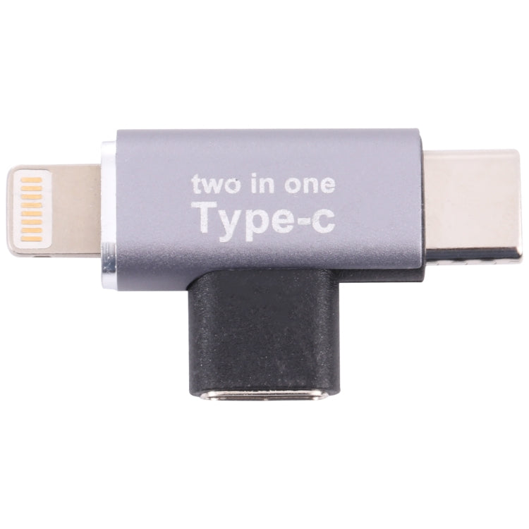 USB-C / Type-C Female to 8 Pin Male + USB-C / Type-C Male Converter, Type-C Female to 8 Pin + Type-C Male