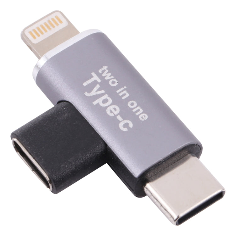 USB-C / Type-C Female to 8 Pin Male + USB-C / Type-C Male Converter, Type-C Female to 8 Pin + Type-C Male