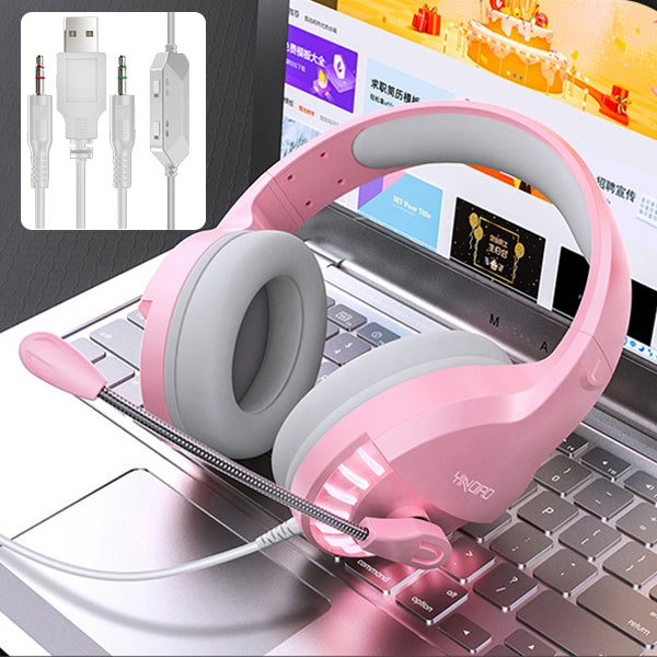 YINDIAO Q2 Head-mounted Wired Gaming Headset with Microphone, Version: Dual 3.5mm + USB, Q2 Dual 3.5mm + USB(Black), Q2 Dual 3.5mm + USB(Pink), Q2 Dual 3.5mm + USB(White)