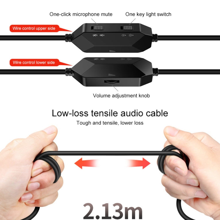 YINDIAO Q2 Head-mounted Wired Gaming Headset with Microphone, Version: Single USB Sound Card, Q2 Single USB Sound Card(White)