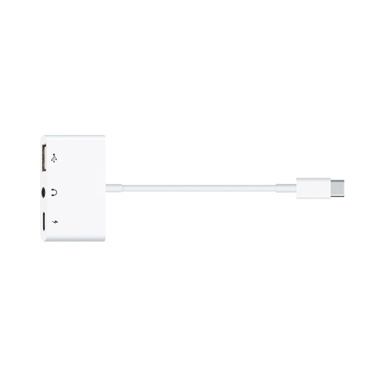 3 in 1 USB-C / Type-C Male to Type-C + USB + 3.5mm Female OTG Adapter, 3 in 1 OTG Adapter