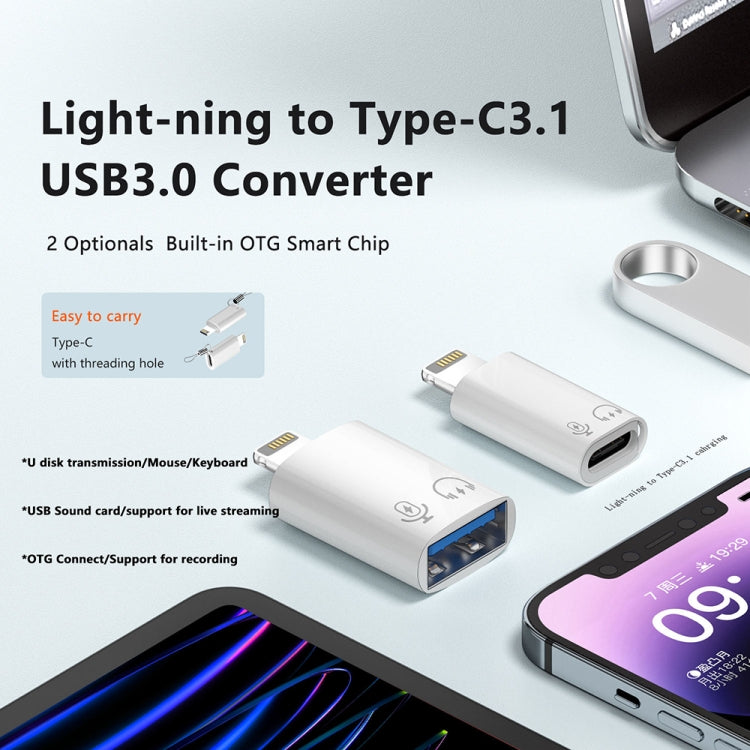 8 Pin to USB-C / Type-C OTG Adapter, 8 Pin to USB-C / Type-C