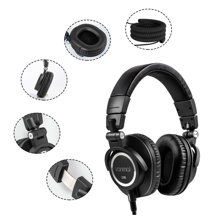 Yanmai D98 Professional Recording Monitor Headphone, D98(Black), D98(Silver Grey)