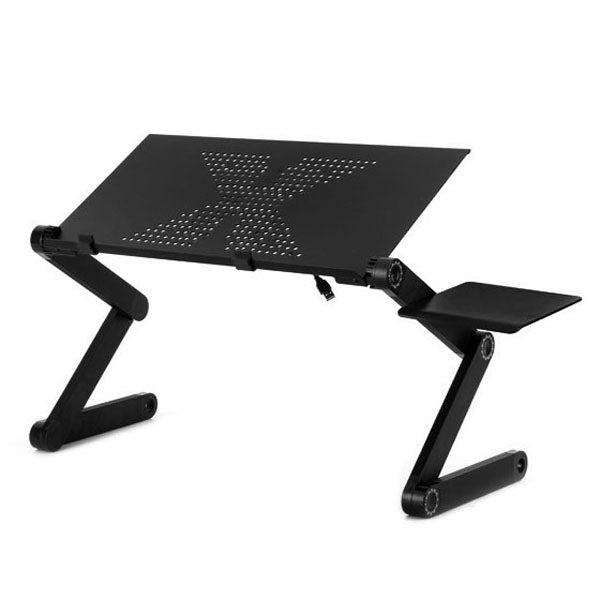 Portable 360 Degree Adjustable Foldable Aluminium Alloy Desk Stand with Mouse Pad for Laptop / Notebook, without CPU Fans, with Mouse Pad, with Mouse Pad (M)