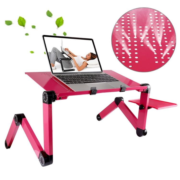 Portable 360 Degree Adjustable Foldable Aluminium Alloy Desk Stand with Mouse Pad for Laptop / Notebook, without CPU Fans, with Mouse Pad, with Mouse Pad (M)