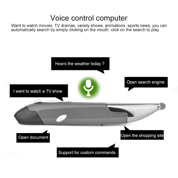 PR-06S 4-keys Smart Wireless Optical Mouse with Stylus Pen Function, Support Voice Operation / Translation, Support Voice Operation / Translation Grey, Support Voice Operation / Translation Blue, Support Voice Operation / Translation Red