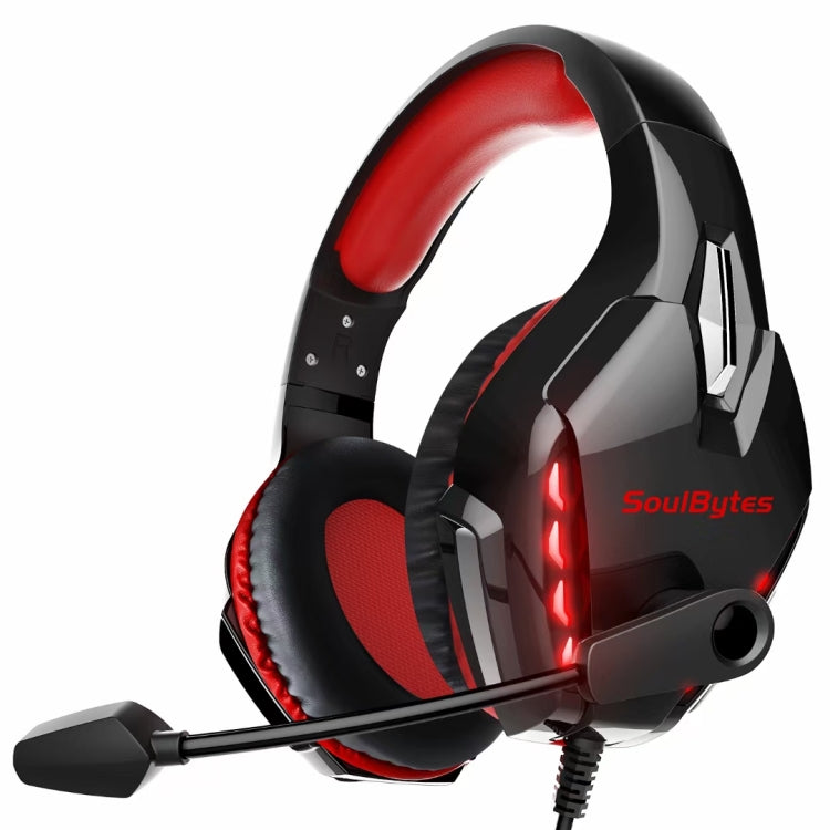 Soulbytes S11 USB + 3.5mm 4 Pin Adjustable LED Light Gaming Headset with Mic, S11(Blue), S11(Red)