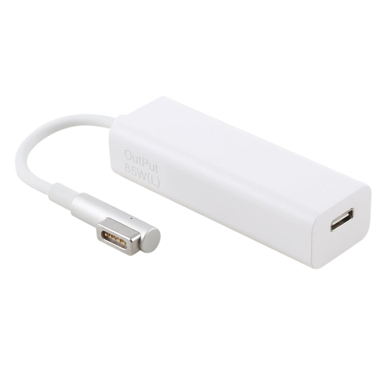 AnyWatt 85W USB-C / Type-C Female to 5 Pin MagSafe 1 Male L Head Series Charge Adapter Converter for MacBook, 85W Black, 85W White