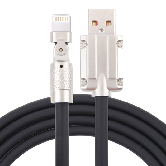 Mech Series 6A 120W USB to 8 Pin 180-degree Metal Plug Fast Charging Cable, Length: 1.2m, 1.2m 8 Pin, 1.2m 180-degree 8 Pin