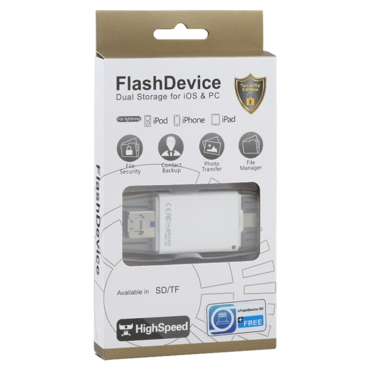 NK-208 3 in 1 i-Flash TF Card / SD Card Reader For 8 Pin + USB 2.0 + Micro USB Devices(Black), NK-208 White, NK-208 Black