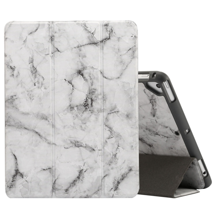 Marble Texture Pattern Horizontal Flip Case for iPad 9.7 (2018) , with Three-folding Holder & Pen Slots, For iPad 9.7 (2018), For iPad 9.7 (2018) & iPad Air & iPad Air 2 & iPad Pro 9.7 & iPad 9.7 2017