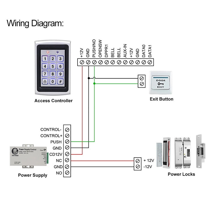 Standalone Keypad Access Control System (7612), 7612