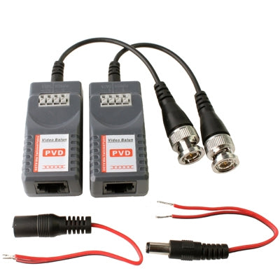 2 PCS Passive Video Balun with Power Video / Data