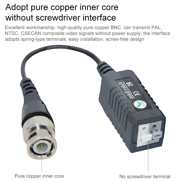 CCTV Via Twisted Pairs Passive UTP Video Transceiver, 103C