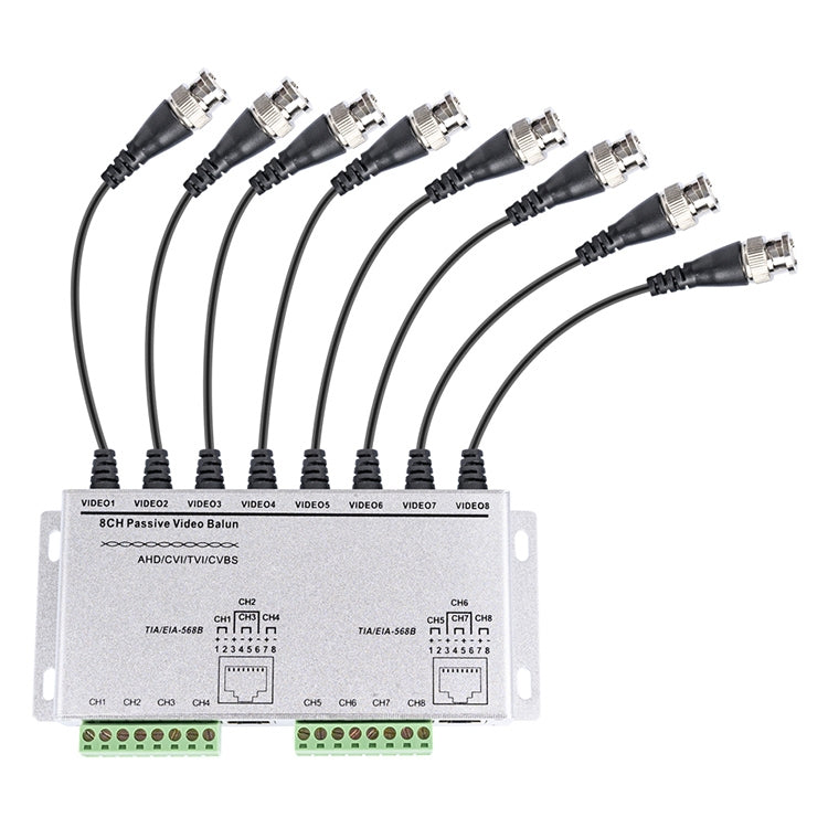 8 CH UTP Passive Video Balun , CCTV Via Twisted Pairs, 8 CH UTP