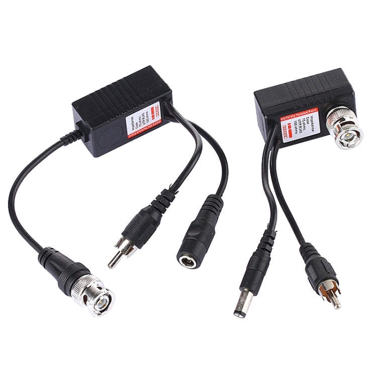 2 PCS HD 213B-C Coaxial CVI/TVI/AHD Video Audio Power Balun Transceiver, 213B-C