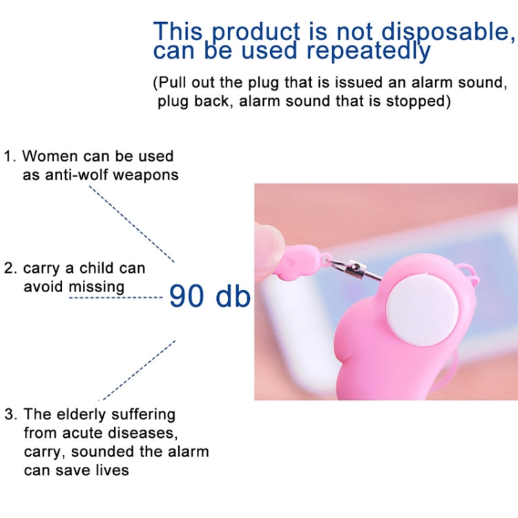 Angel Wing Anti-rape Device Personal Alarm, Self-defense Defend Wolf, Mini Alarm with 90dB Alarm Sound for Girl and Kids, Angel Wing