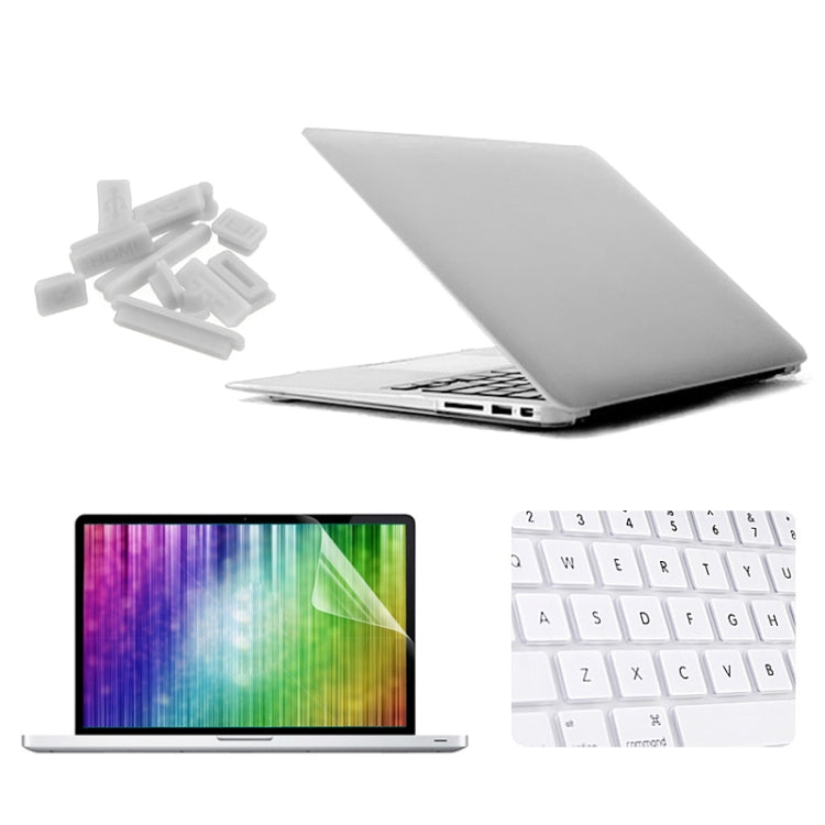 ENKAY for MacBook Air 11.6 inch (US Version) / A1370 / A1465 4 in 1 Frosted Hard Shell Plastic Protective Case with Screen Protector & Keyboard Guard & Anti-dust Plugs, For MacBook Air 11.6 inch (US Version) / A1370 / A1465