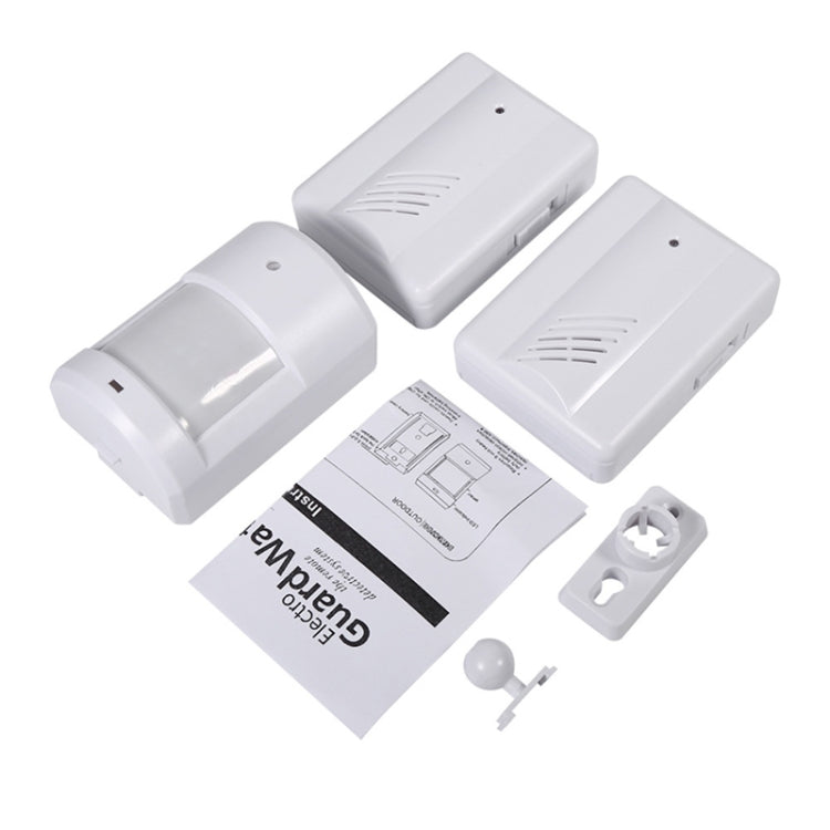 2 to 1 PIR Infrared Sensors Wireless Doorbell Alarm Detector for Home / Office, PIR Infrared Sensors