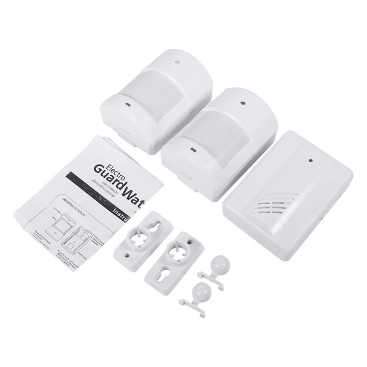 1 to 2 PIR Infrared Sensors Wireless Doorbell Alarm Detector for Home / Office, Doorbell Alarm Detector