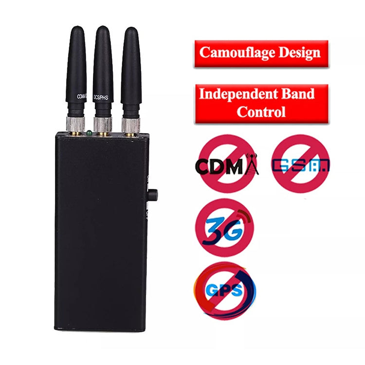 JAX-110B Mini Portable GSM/CDMA/DCS/PHS/GPS Cell Phone Signal Jammer (Coverage: 1-5m)