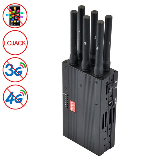 GSM / CDMA / DCS / PCS / 3G / 4G / LOJACK Mobile Phone Signal  Breaker / Jammer / Isolator, Coverage: 20meters (JAX-121A-6A), GSM / CDMA / DCS / PCS / 3G / 4G / LOJACK