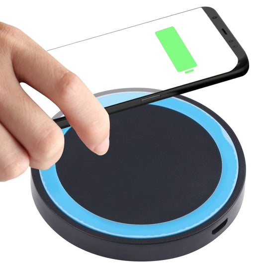 Universal QI Standard Round Wireless Charging Pad (White + Red), Black + Blue, Black + Red, White, Black + White, White + Orange, Black + Orange, White + Black, Grey+Black, White + Red, White + Blue