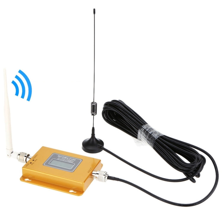 WCDMA 2100MHz Mobile Phone Signal Booster / LCD Signal Repeater with Sucker Antenna, WCDMA 2100MHz