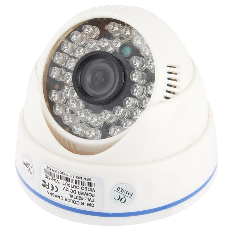 CMOS 420TVL 3.6mm Lens ABS Material Color Infrared Camera with 36 LED, IR Distance: 20m, CMOS