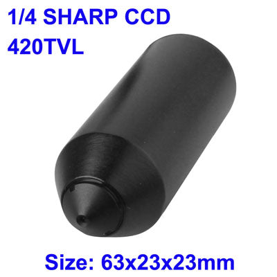 1/4 SHARP Color 420TVL Mini CCD Camera, Mini Pin Hole Lens Camera, Size: 63 x 23 x 23mm, 420TVL