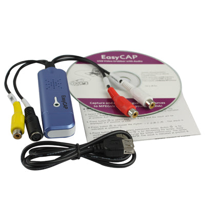 Easycap USB 2.0 Video Capture & Edit with Audio (Supports NTSC/PAL/SECAM, Video format), USB 2.0