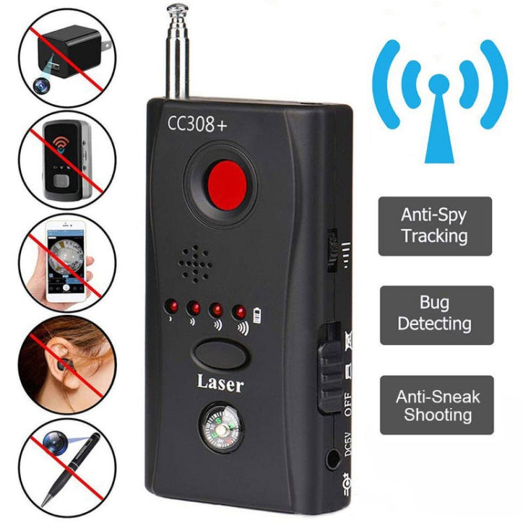 CC308+ Multi-Detector Full-Range All-Round Detector For Hidden Mini Camera / IP Lens/ GMS / RF Signal Detector Finder, CC308+ Detector