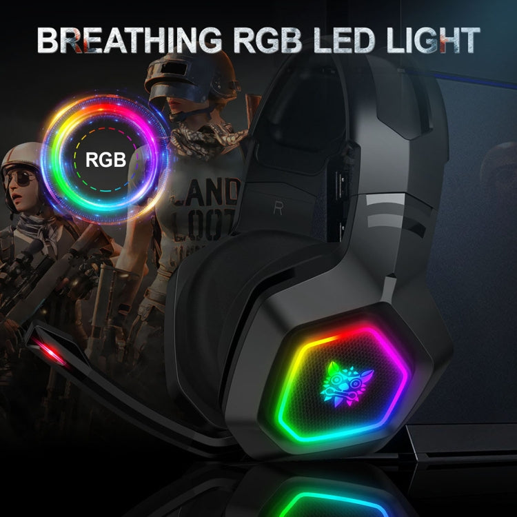 ONIKUMA K10 3.5mm Computer Games Wired Headset with RGB LED Light, K10