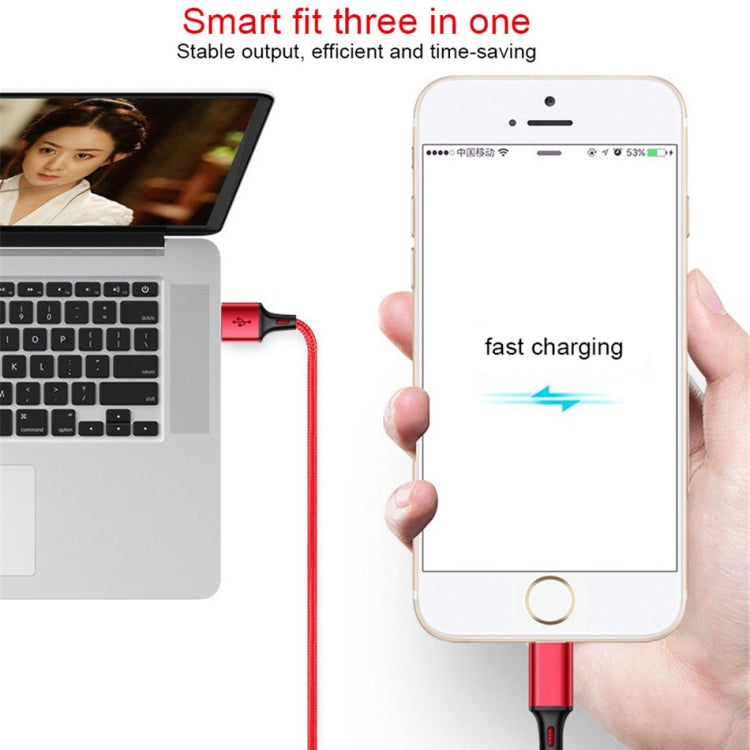 For iPhone / Apple Watch 3 In 1 8 Pin + Type-C / USB-C + Magnetic Charging Base Multi-function Charging Cable, Length: 1m, 3 In 1