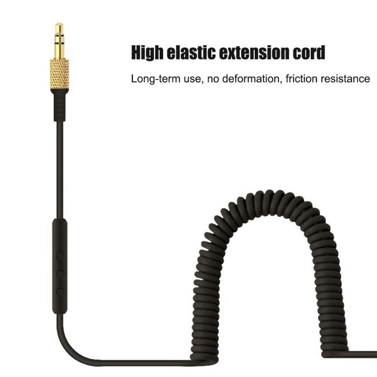 Wire-controlled Call Version 3.5mm Male to Male Earphone Cable for Marshall Earphones, Cable Length: 1.25m-1.8m, Wire-controlled Call Version