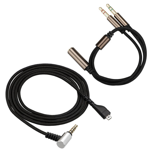 ZS0135 2 in 1 For SteelSeries Arctis 3 / 5 / 7 Earphone Audio Cable + Earphone Adapter Cable Set, Audio Cable + Adapter Cable