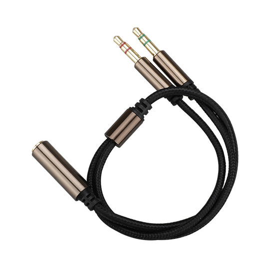 ZS0135 For SteelSeries Arctis 3 / 5 / 7 3.5mm Female to Dual 3.5mm Male Earphone Adapter Cable, Cable Length: 30cm, Adapter Cable