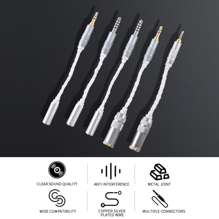 ZS0021 4.4mm Male to 3.5mm Female Balance Adapter Cable, 4.4mm Male to 3.5mm Female