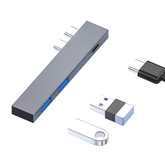 For MacBook Pro 819B Dual USB-C/Type-C Male to Dual USB+USB-C/Type-C Female Adapter, 819B