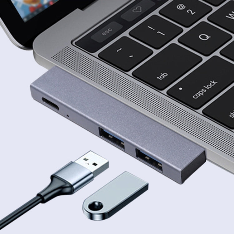 For MacBook Pro 819B Dual USB-C/Type-C Male to Dual USB+USB-C/Type-C Female Adapter, 819B