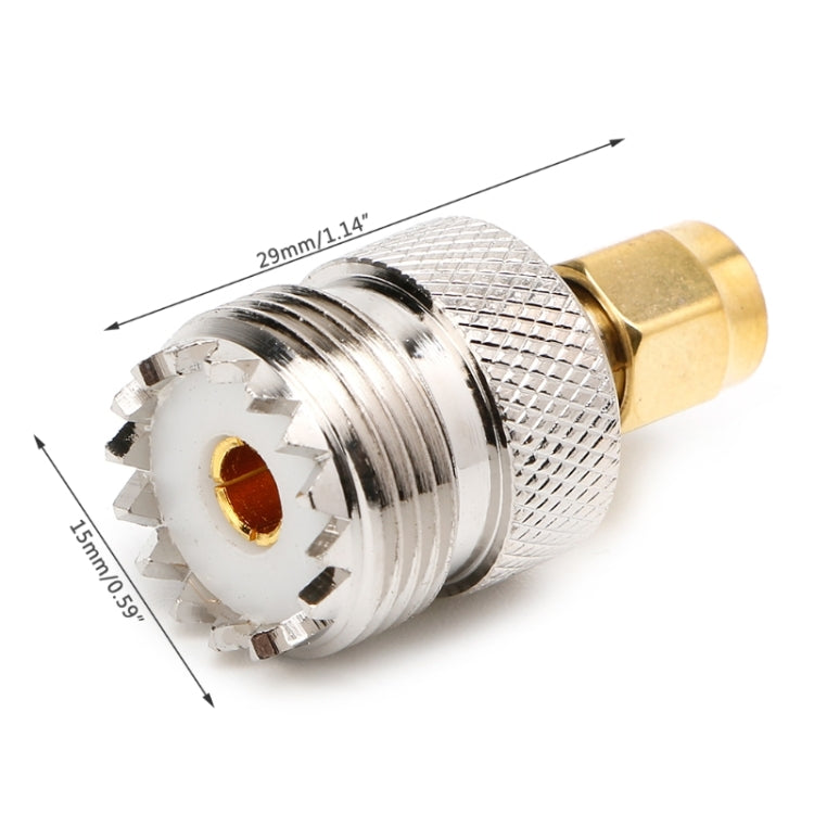 SMA Male To UHF Female RF Coaxial Connector Adapter, Male To UHF Female