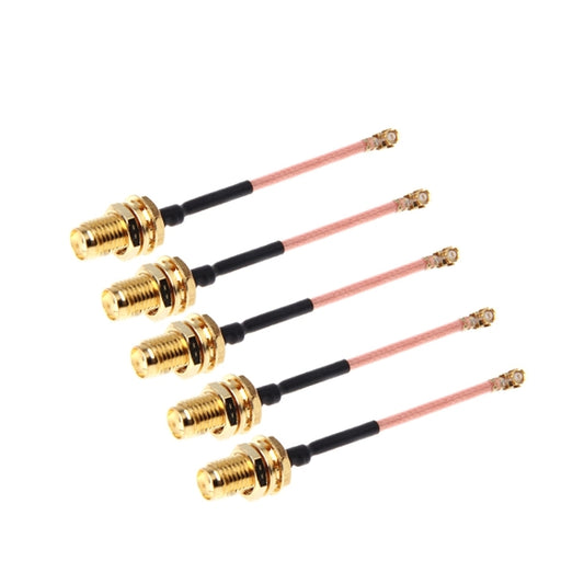 5 PCS RG178 Ufl / IPX / IPEX to SMA Female Adapter Braid Cable, Length: 5cm, 5cm