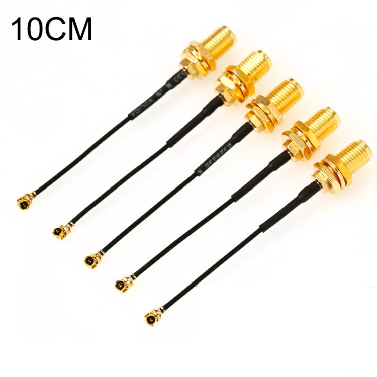 5 PCS / Set RG178 Ufl / IPX / IPEX to SMA Female Adapter Braid Cable, Length:10cm, 10cm