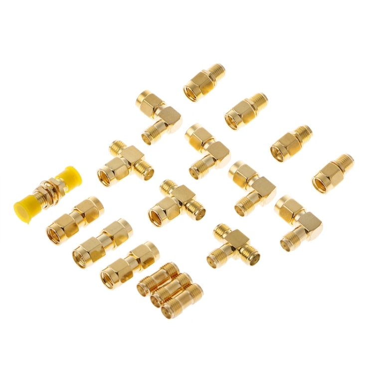 18 PCS / Set SMA Male Female Connector Kit Antenna Plug Converter Coaxial Adapter Set