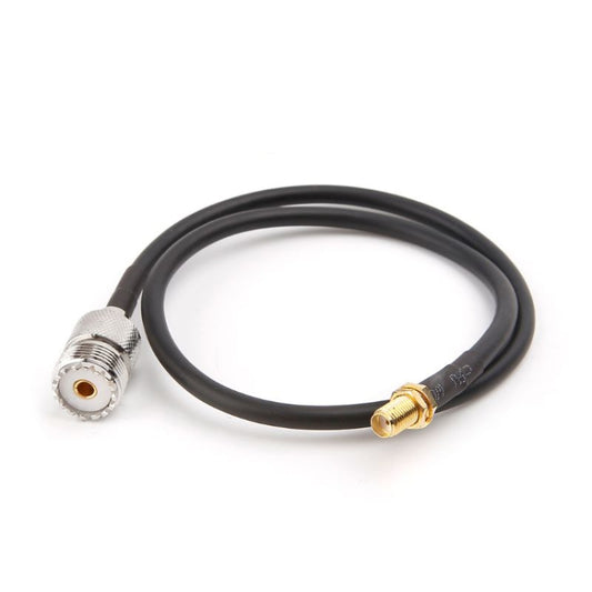 SMA Female to UHF SO239 PL259 Female RG58 Pork Tail Cable, Length: 50cm