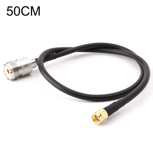 RG58 UHF Female to SMA Male Connecting Cable, Length: 50cm, Length: 50cm