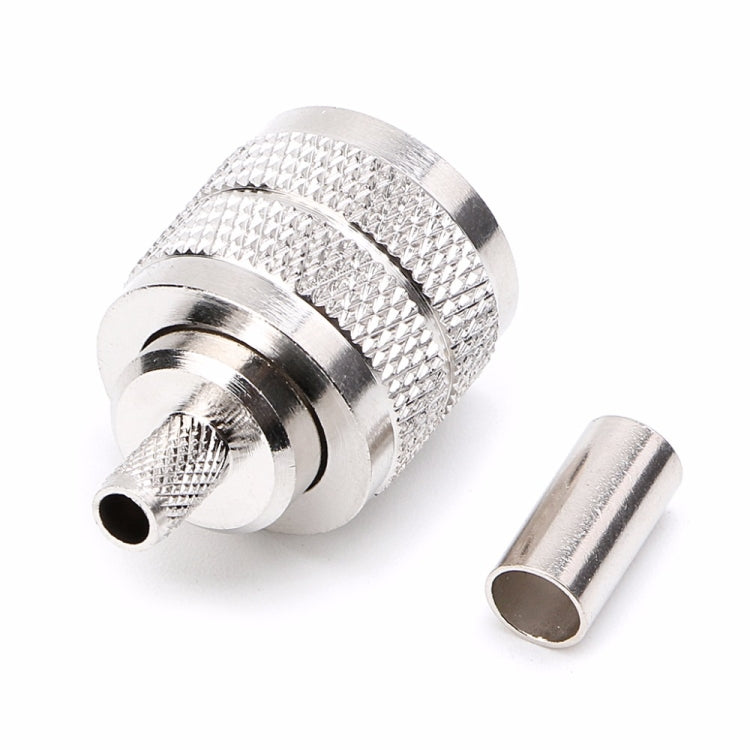 10 PCS UHF Male PL259 Plug Crimp Connector Adapter for RG58 RG142 / 3D-FB