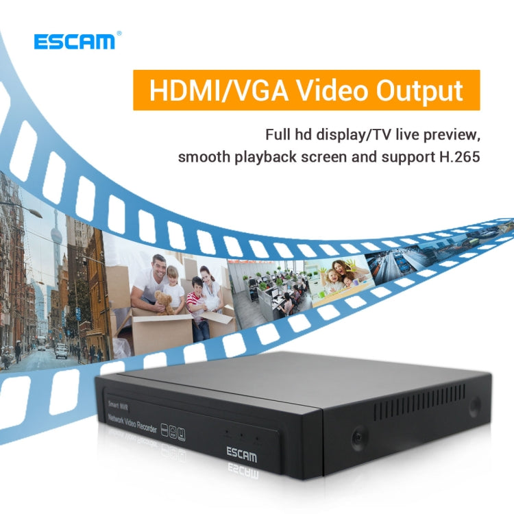 ESCAM K716 HD 5MP 16CH Smart NVR Network Video Recorder